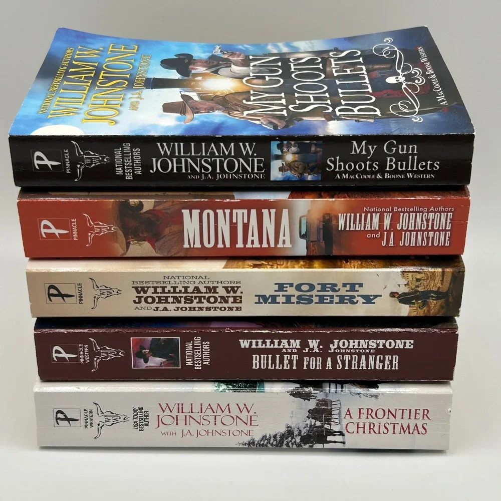 BUNDLE Johnstone‎ 5 Western Fiction Book Lot Paperback Cowboy Action Adventure